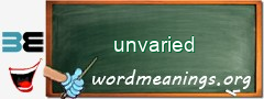 WordMeaning blackboard for unvaried